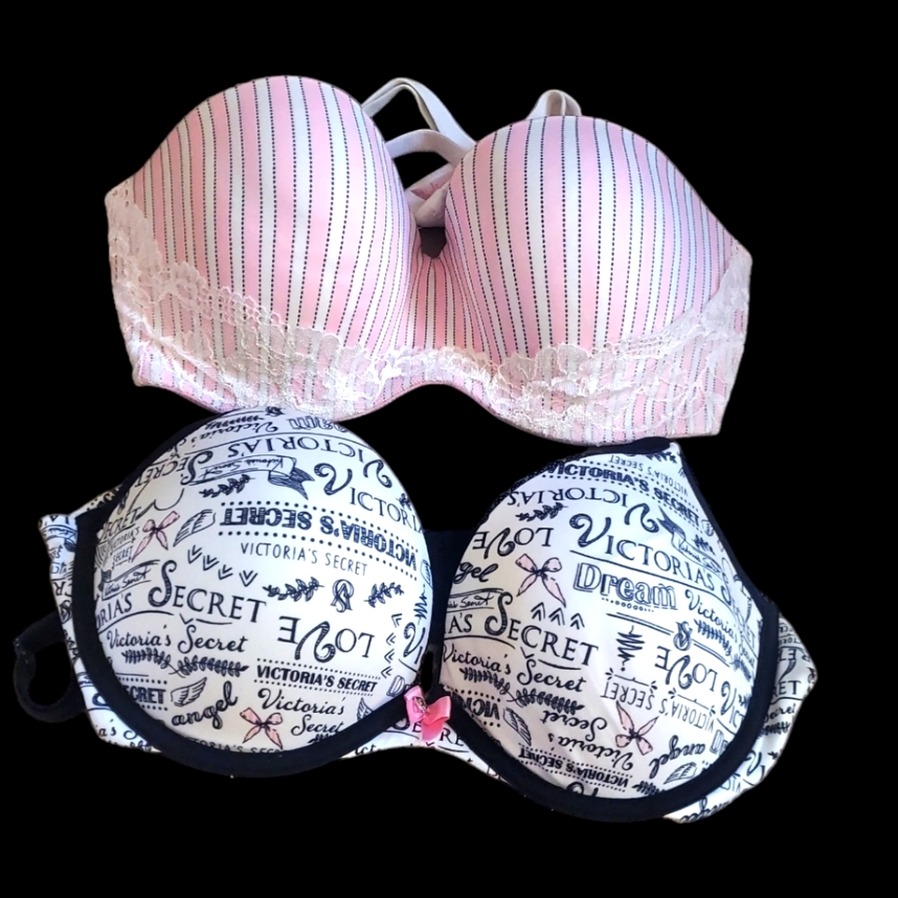 2 Beautiful Victoria Secrets Size 36D Bras. (listing is for both.)